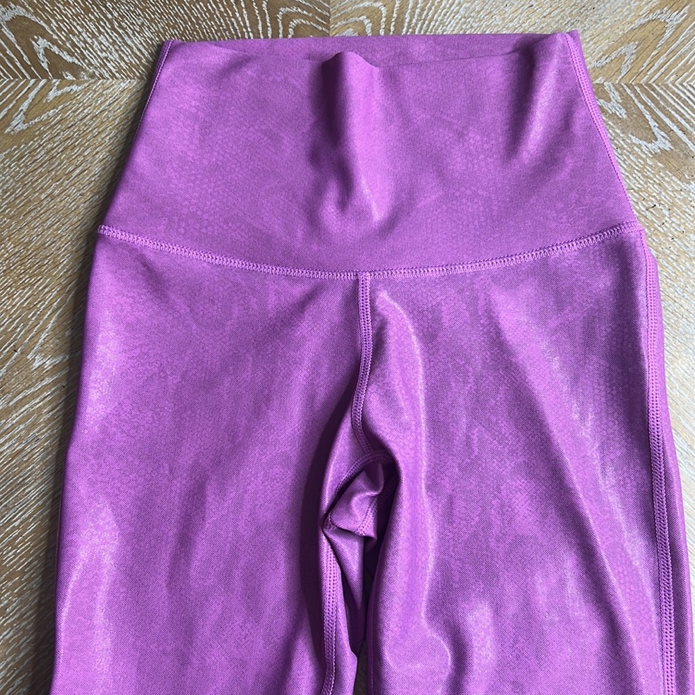 ELECTRIC YOGA Purple Python Embossed Faux Leather Leggings XS - Picture 10 of 15